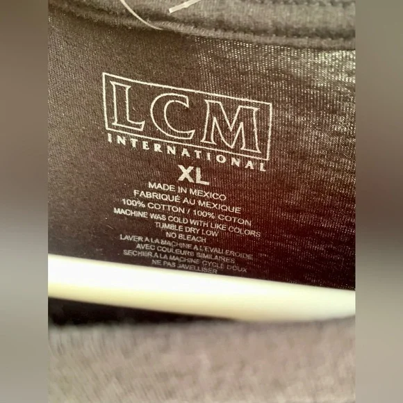LCM Men’s Short Sleeve TShirt Black Size X-Large - Picture 3 of 6